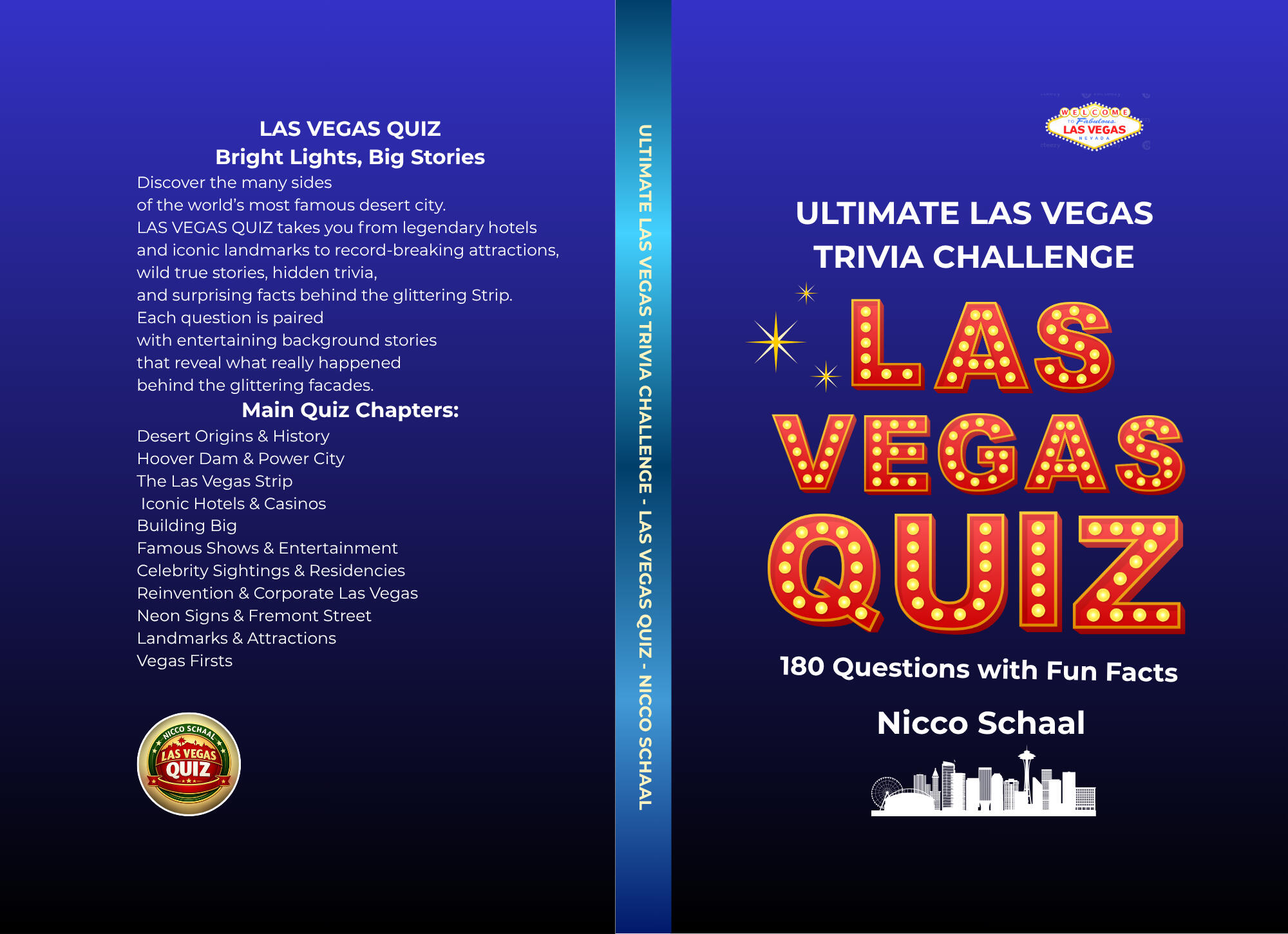 LAS VEGAS QUIZ Book cover for Las Vegas Quiz by Nicco Schaal.